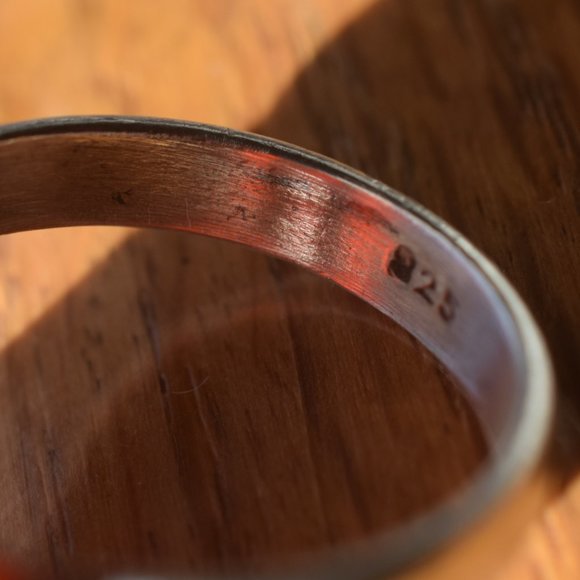 Vintage Unique Art Deco Large Sterling Silver Carnelian Ring - Picture 5 of 9